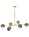 INSP. Lampa wisząca MODERN ORCHID 6 , złoto - szara 130 cm