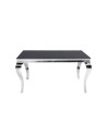 INSP. Stół z marmurowym białym , czarnym blatem modern barock 200 x 100 x 75 cm
