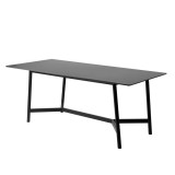 INSP. Euro Home Designerski stół czarny marmurowy matowy blat 180 x 90 x 75 cm D13