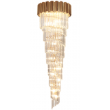INSP. Lampa wisząca Pipe Organ Crystal 60 Spiral Brass 2 m