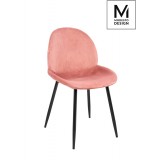 INSP. MODESTO krzesło SCOOP pudrowy róż - welur, metal