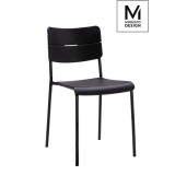 INSP. MODESTO krzesło RENE czarno-czarne - polipropylen, metal 