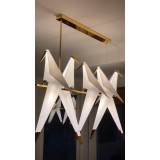 INSP. DUVA Lampy złote ptaki 5 130 cm złota lampa wisząca