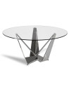 INSP. Euro home Designerski okrągły stół błyszcząca podstawa ?150x75 cm CT2061R