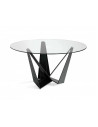 INSP. Euro home Designerski okrągły stół z czarną nogą ?150x75 cm CT2061R