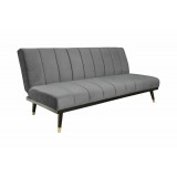 INVICTA sofa rozkładana PETIT BEAUTE 180 cm szary aksamit