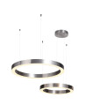 INSP. Lampa wisząca CIRCLE 40+60 LED nikiel na 1 podsufitce Step design