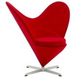INSP.  Fotel SERCE czerwony - włókno szklane, wełna King Home