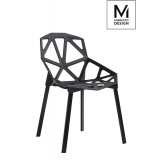 INSP. MODESTO krzesło SPLIT MAT czarne - polipropylen, podstawa metalowa