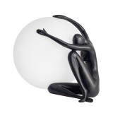 INSP. Nowoczesna Lampa stołowa WOMAN-1 czarna 47 cm