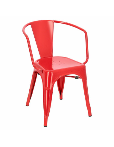 INSP. Krzesło Paris Arms czerwone inspirowane Tolix 